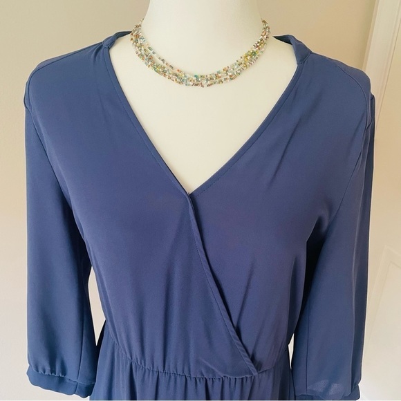 ✨ LUSH Women's Soft Blue Wrap Dress – Size M ✨ - Picture 4 of 11